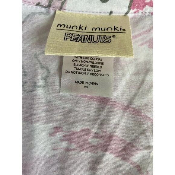 Peanuts SNOOPY Pink Women’s Pajama PJ Set Sz 2X 2PC Pants Long Sleeve Soft NWT - Picture 4 of 9